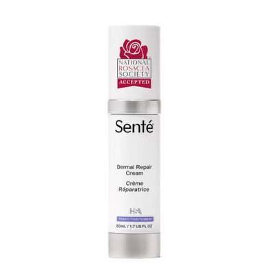 Sent Dermal Repair Facial Cream - Rosacea-Prone Skin - Hydrate And Rejuvenate Sensitive, Rosacea-Prone Skin - All-In-One Skin Renewal - with Patented HSA, Vitamin E and Green Tea Extract - 1.7 Fl Oz