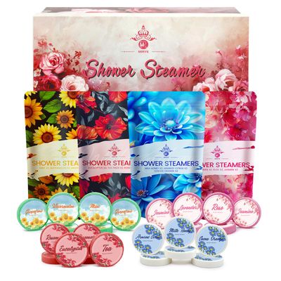 Shower Steamers Aromatherapy Gifts Set - 24 Packs 4 Bag Shower Bombs Birthday Gifts for Women, Christmas Gifts for Mom Teen, Self Care, Spa Relaxation, Stocking Stuffers Care Packages for Girls