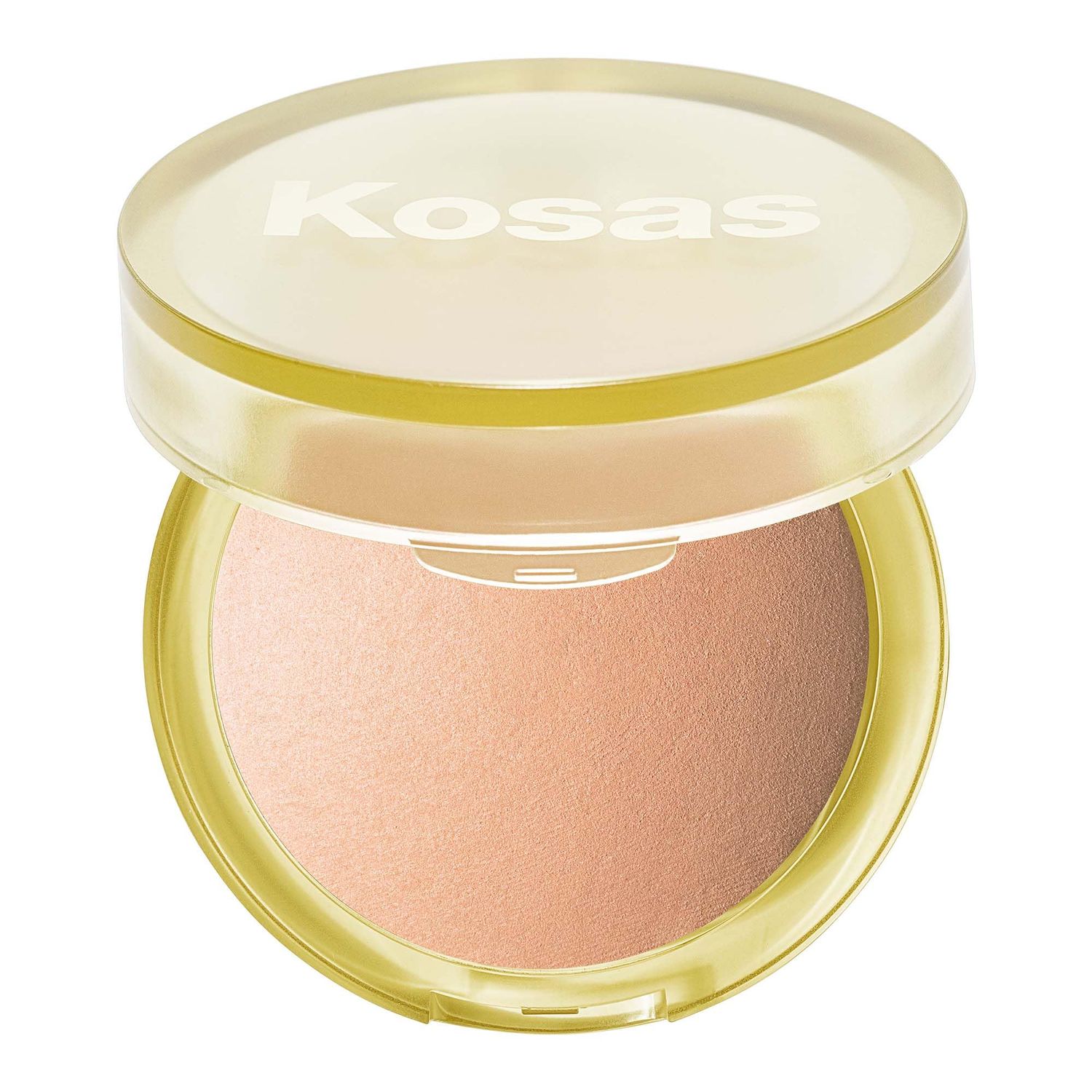 Kosas Sun Show Glowy Warmth Baked Bronzer - Contouring Powder for Cheekbones, Nose &amp; Jawline - Enriched with Concentrated Fatty Acids - Talc-Free, Vegan &amp; Hypoallergenic - Waves