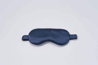 LUSSO 21mm 100% Pure Mulberry Silk Sleep Mask, 100% Silk Inside Out, Super Soft, Anti-Aging, Blue