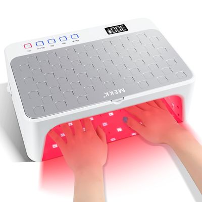 MEKK UV LED Nail Lamp,Luxury UV Light for Gel Nails,Two Hand Cordless UV Nail Lamp with Special Red Light Skincare,4+2 Timer,UV Nail Light for Resin,LED Nail Dryer,Rechargeable Nail Lamp for Gel X