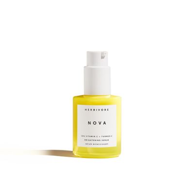 HERBIVORE Nova Brightening Serum for Face - 15% Vitamin C + Turmeric to Visibly Improve the Look of Dark Spots and Even Skin Tone, Plant-based, Vegan, Cruelty-free, 30mL /1 oz