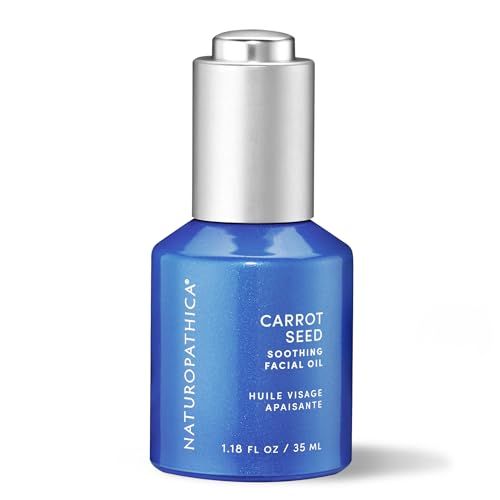 Naturopathica Carrot Seed Soothing Facial Oil, Rejuvenating Face Oil to Help Prevent Redness &amp; Protect Skin, Hydrating Antioxidant Oil for Face, 1.18 fl oz