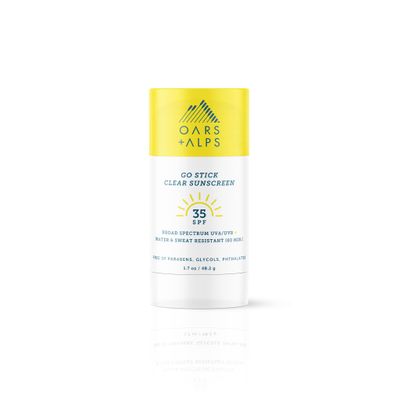 Oars + Alps Go Stick Clear SPF 35 Face Sunscreen, Skin Care Infused with Vitamin E and Antioxidants, Water and Sweat Resistant, TSA Friendly, 1.7 Oz, 1 Pack