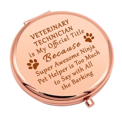 Veterinarian Appreciation Gifts for Women Compact Makeup Mirror Veterinary Technician Gift Vet Tech Gifts for Women Vet Tech Graduation Gifts Folding Makeup Mirror Birthday Thanksgiving Gifts
