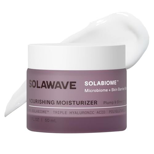 SolaWave Nourishing Moisturizer Face Cream - Peptide &amp; Hyaluronic Acid Cream with Solabiome Probiotic Barrier Booster - Gel Moisturizer Face Cream Korean Skin Care for Aging &amp; Dryness, 1.7 Oz.
