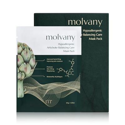 Molvany Unisex Skin Treatment Mask - Hydrating Artichoke Balancing Care Pack