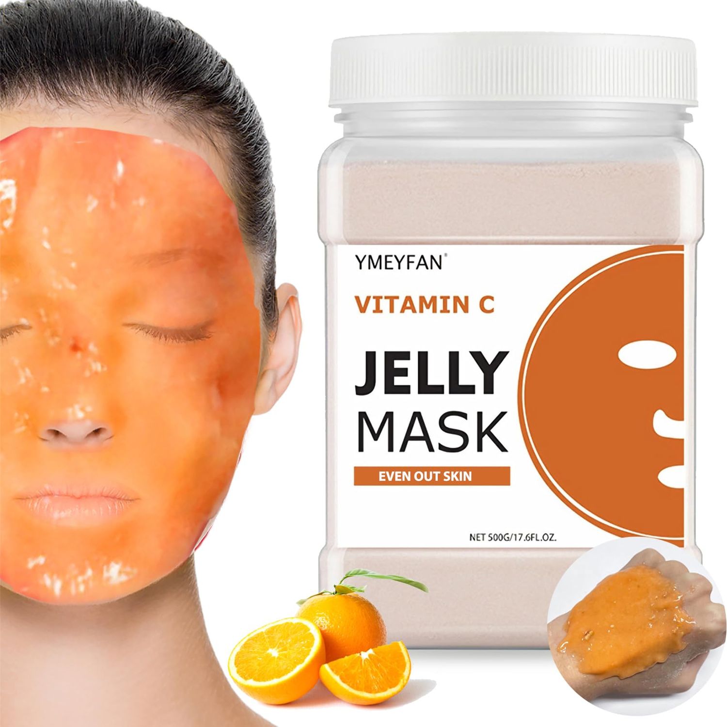 YMEYFAN Jelly Mask for Facials Professional - Vitamin C Hydro Jelly Mask Powder, Even Face Skin Care for Facial Vajacial Peel Off Mask, Esthetician Supplies, Natural Ingredients Unscent