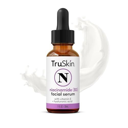 TruSkin (B3) Niacinamide Serum for Face - Pore Minimizer, Soothe Blemishes, Redness, Calm Skin &amp; Even Skin Tone - Hydrating Niacinamide + Hyaluronic Acid, Vitamin E, Aloe Vera &amp; Avocado Oil - 1 fl oz