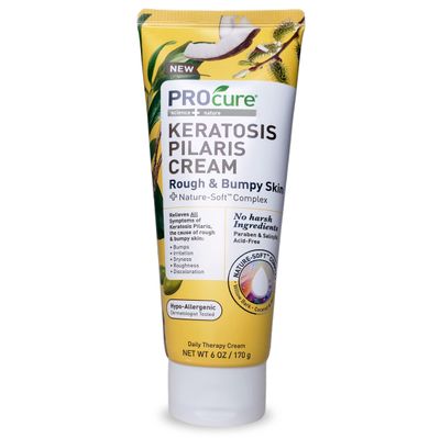 Procure Keratosis Pilaris Cream for Body, Exfoliating Rough and Bumpy Skin Lotion with Willow Bark &amp; Coconut Oil, Moisturizes &amp; Soothes Dry, Irritated Skin, Daily Therapy Body Lotion - 6 Oz