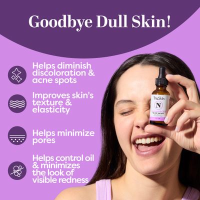 TruSkin (B3) Niacinamide Serum for Face - Pore Minimizer, Soothe Blemishes, Redness, Calm Skin &amp; Even Skin Tone - Hydrating Niacinamide + Hyaluronic Acid, Vitamin E, Aloe Vera &amp; Avocado Oil - 1 fl oz