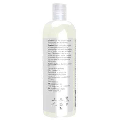 NOW Foods Solutions, Liquid Coconut Oil, Light and Nourishing, Promotes Healthy-Looking Skin and Hair, 16-Ounce