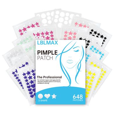 LBLMAX 648 Counts Pimple Patches,Hydrocolloid Spot Dots with Salicylic Acid and Tea Tree Oil