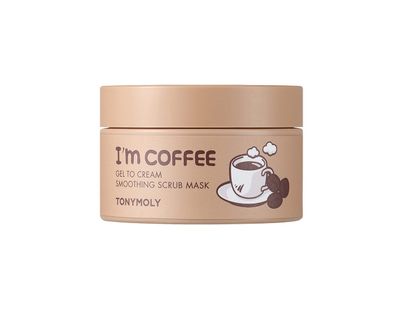 TONYMOLY I&#39;m Coffee Gel To Cream Smoothing Scrub Mask, Gentle Exfoliation, Smooths and Brightens for Softer Skin, 100 ml