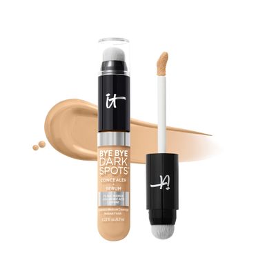IT Cosmetics Bye Bye Dark Spots Concealer + Brightening Serum - 2% Niacinamide, Hyaluronic Acid &amp; Caffeine - Medium Coverage, Natural Finish, All Skin Types - 23 Light Warm, 0.22 fl. oz