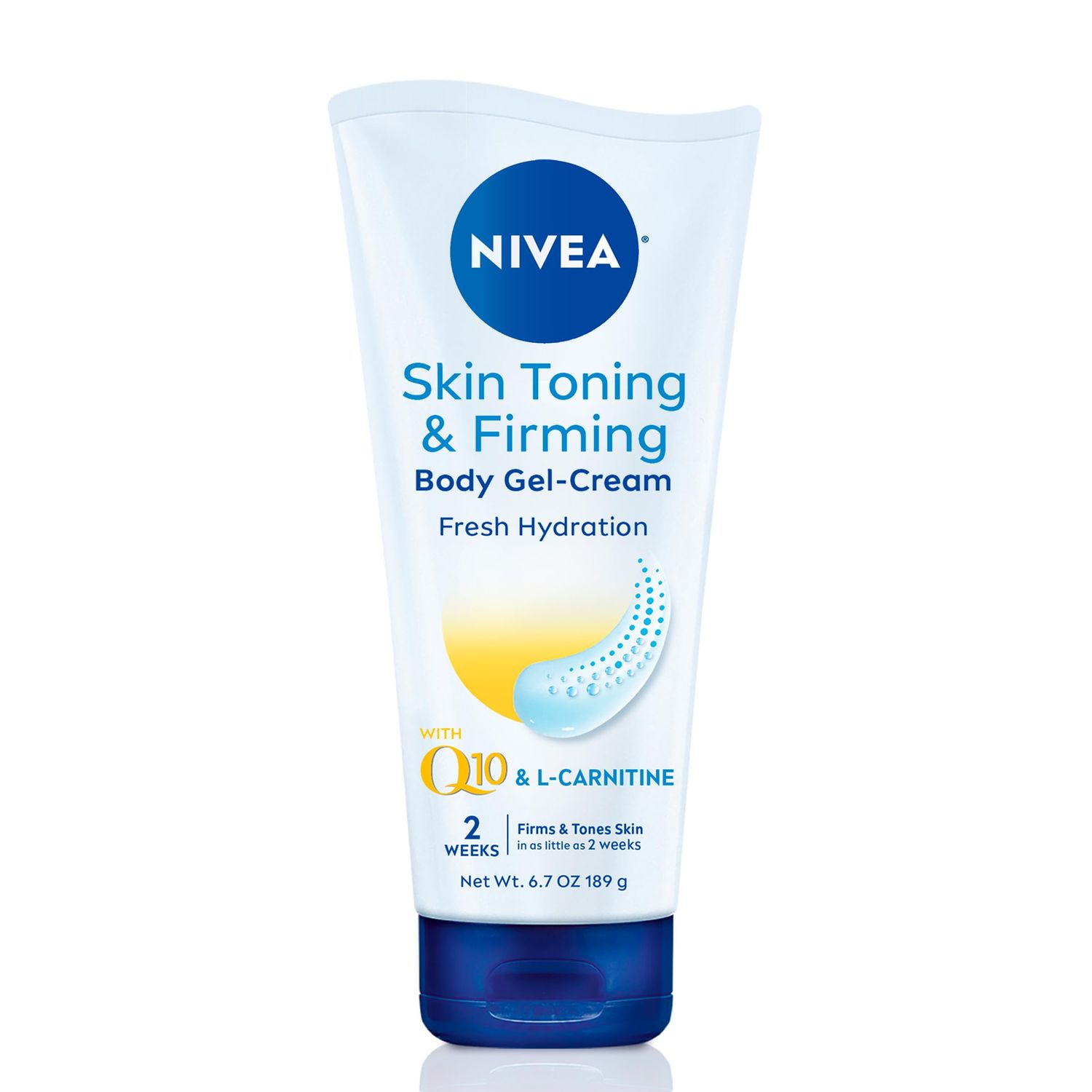 NIVEA Skin Firming and Toning Body Gel Cream with Q10, Firming Body Cream, Moisturizing Skin Cream, 6.7 Oz Tube