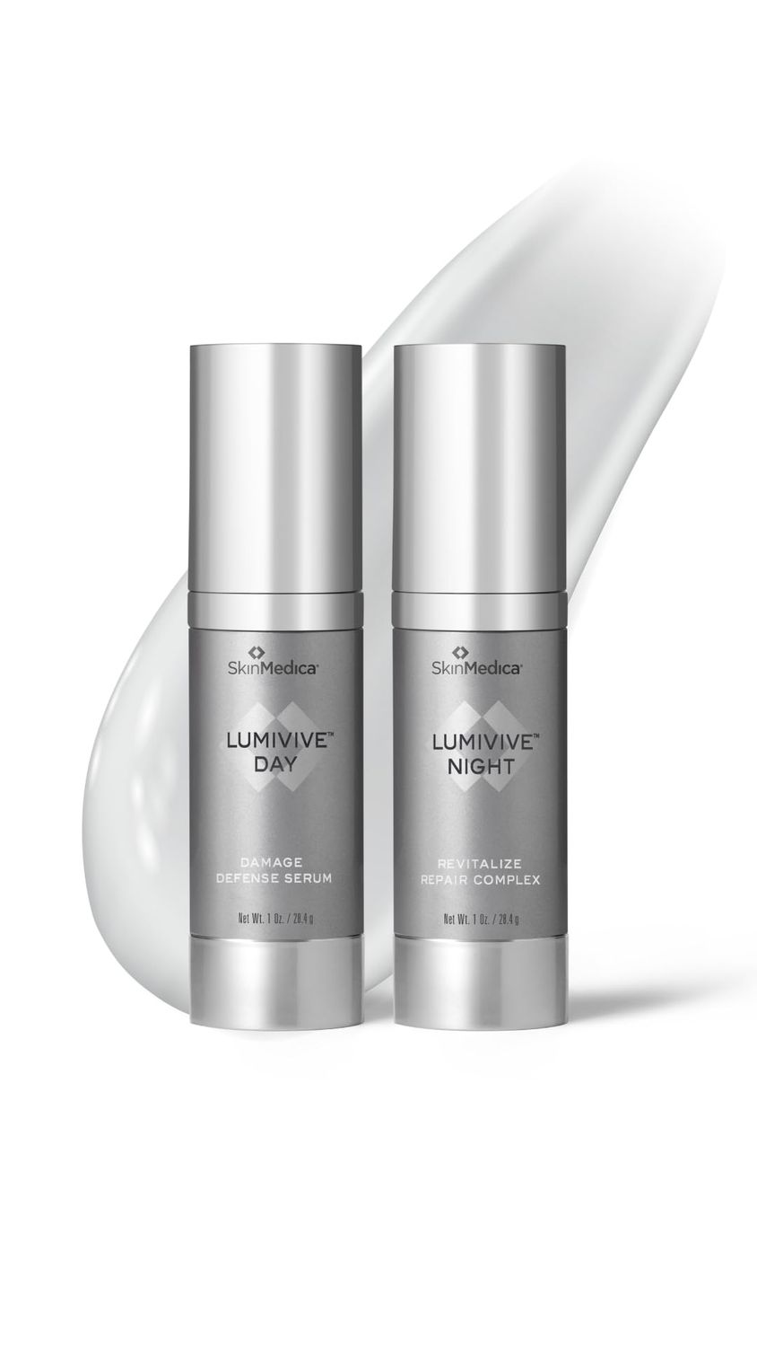 SkinMedica Lumivive Day &amp; Night System - Your Essential Serum Based, Age-Defying Skin Care Set for a Radiant Beauty Routine