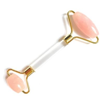 Mei Apothecary Rose Quartz Facial Roller Beauty Tool | Authentic Rose Quartz Roller for Face | Skin Roller for Puffiness | Depuffing Eye Roller &amp; Face Massage Tool