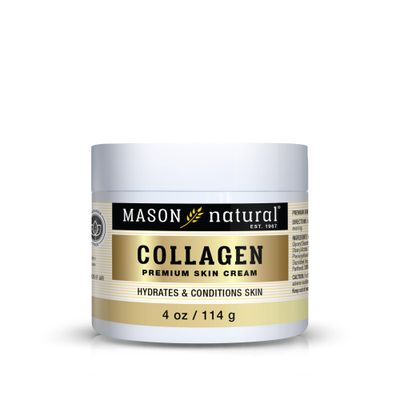MASON NATURAL Collagen Premium Skin Cream, Womens Anti-Aging Face &amp; Body Daily Moisturizer for Hydration &amp; Firmness, Pear Scent, 4 oz