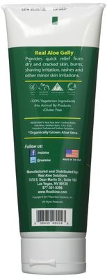 Real Aloe Aloe Vera Gelly - Unscented 8 oz (230 ml) Gel