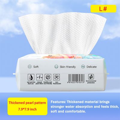 Vivigu Disposable Face Towels - Dry and Wet Dual-Purpose, Thickening Ultra Soft Facial Tissue, Skin-Friendly Cotton Face Towelettes for Cleansing, Skin Care &amp; Makeup Removing, 60 Count