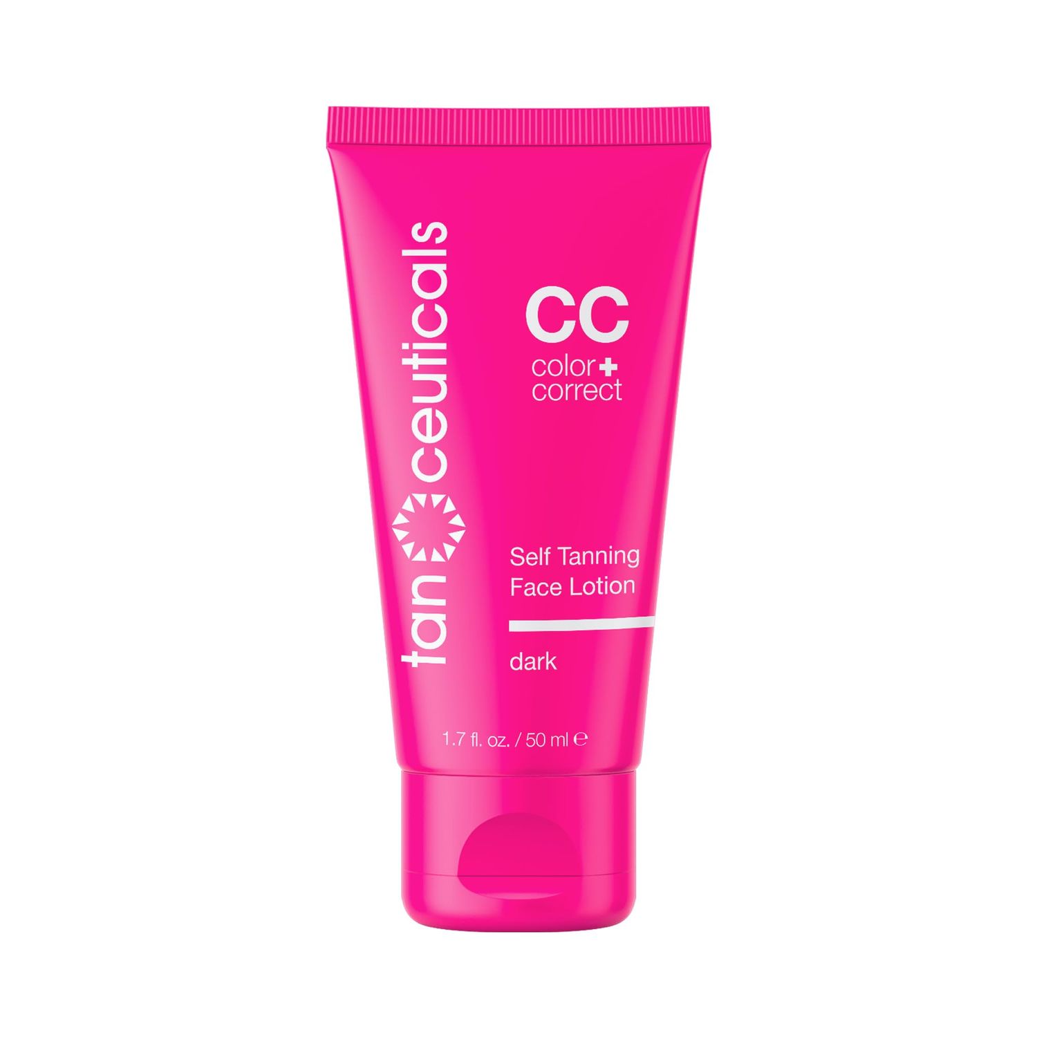 Tanceuticals Facial Self Tanner - Self Tanning Lotion for Face Gives Natural, Long Lasting Sunless Tan - Fresh Coconut Scent - Wont Clog Pores or Cause Acne - Easy to Apply - 1.7 oz (Dark)