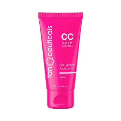 Tanceuticals Facial Self Tanner - Self Tanning Lotion for Face Gives Natural, Long Lasting Sunless Tan - Fresh Coconut Scent - Wont Clog Pores or Cause Acne - Easy to Apply - 1.7 oz (Dark)