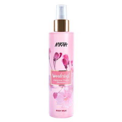 Nykaa Naturals Wanderlust Body Milk - Body Lotion for Dry Skin - Enriched with Green Tea Leaf Extracts - Lightweight and Non-Greasy Formula - Vegan - Japanese Cherry Blossom - 6.08 oz