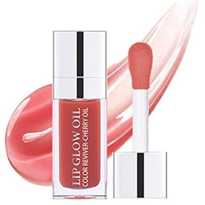 Melemando Hydrating Lip Glow Oil 7 Colors Moisturizing Lip Oil Gloss Not Greasy Transparent Plumping Lip Gloss Nourishing Repairing Lip Oil Tinted for Lip Care and Dry Lips (Colors 12)