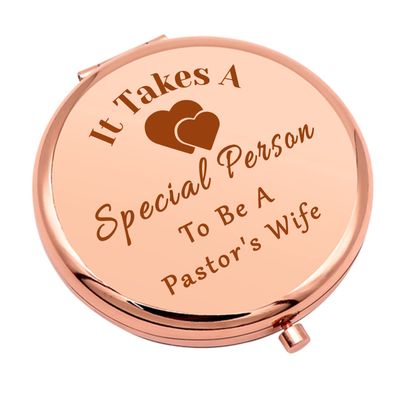 Pastor Wife Appreciation Gifts Compact Makeup Mirror for Minister&#39;s Wife Birthday Gift for Pastor Wife Mother&#39;s Day Thanksgiving Gifts Folding Makeup Mirror Religious Gift for Women