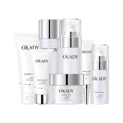 OKADY Anti Aging Facial Skin Care Set Products Skin Beauty Care Skincare Kits With Cleanser,Toner,Serum,Eye Cream,Lotion,Face Cream,Primer Cream Gift Sets Care Package For Women Mother&#39;s Day