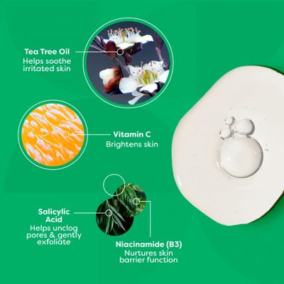 TruSkin Tea Tree Oil for Face - Acne Serum - Unclog Pores, Soothe Breakouts - Blemish Spot Treatment for Smooth, Glowing Skin - Tea Tree Oil for Skin + Salicylic Acid, Niacinamide &amp; Retinol - 1 fl oz