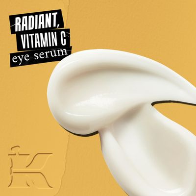 Kiehl's Powerful-Strength 10% Vitamin C Eye Serum, Line-Reducing &amp; Dark Circle Diminishing Eye Cream, Smooths &amp; Hydrates Undereye, for Puffiness &amp; Lines, with Hyaluronic Acid &amp; Tri-Peptide - 0.5 fl oz