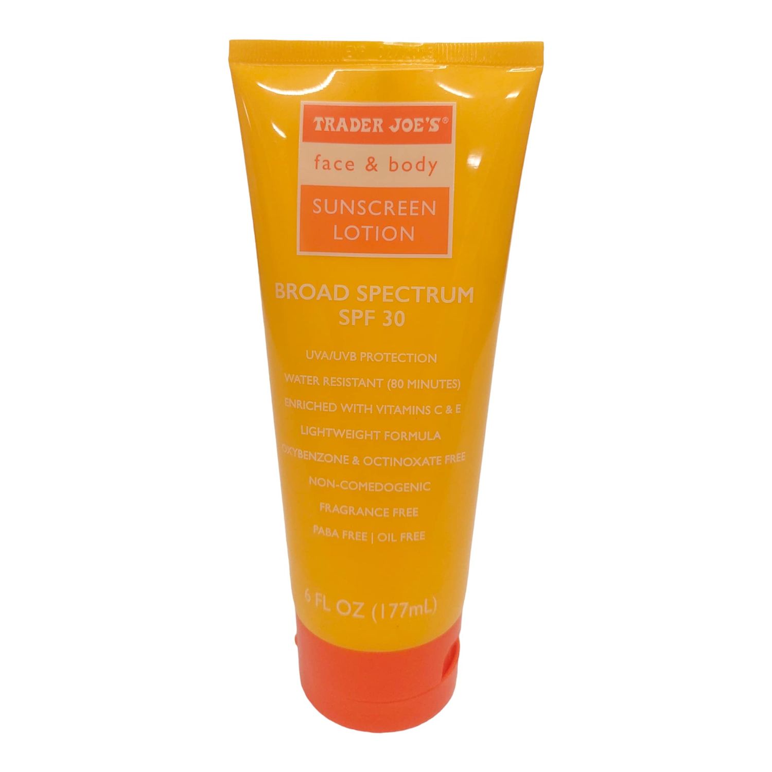 Trader Joe&#39;s Face and Body Sunscreen Lotion Broad Spectrum SPF 30, 6 fl oz(177 ml)