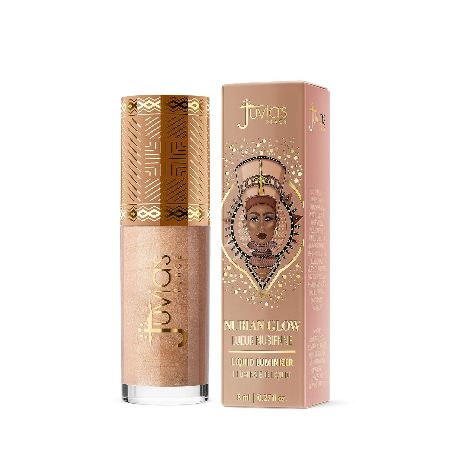 Juvia&#39;s Place Nubian Glow Liquid Luminizer Ivory Light - Radiant Highlighter Makeup Glowy Tint Daily Dewy Luminous Beauty Creamy Bronzing Skincare Radiating Brightening Natural Shine Face &amp; Cheeks