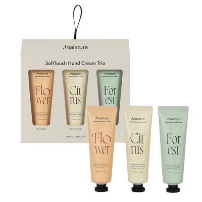 Naisture SoftTouch Hand Cream Trio - Hydrates all skin types. Soothes rough, dry hands, moisturizes sensitive skin, and revitalizes for softness