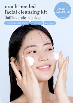 NOONI Korean Facial Cleanser Set - Snowflake Whipping Cleanser Kit | Foam Cleanser & Foam Maker, Remove Impurities, Daily Routine, for All Skin Types, Valentine Skincare Gifts Sets for Women