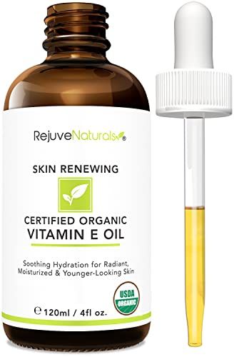 Vitamin E Oil - 100% All Natural &amp; USDA Organic (LARGE 4oz Bottle) Repair Dry, Damaged Skin from Surgery &amp; Acne, Age Spots &amp; Wrinkles. For Radiant, Hydrated &amp; Youthful Skin. Face &amp; Body Moisturizer