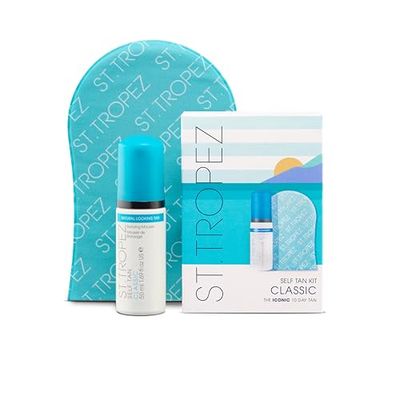 St.Tropez Self Tan Classic Mini Kit, Travel-Sized Bronzing Mousse &amp; Tanning Applicator Mitt, Vegan-Friendly Tanner, Even &amp; Natural Self Tan, Up to 10 Day Wear