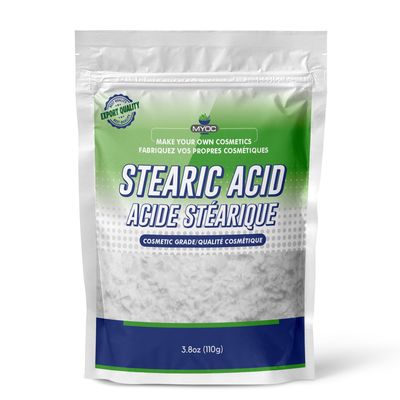 MYOC white stearic acid powder (110gm) cosmetic grade, soap, cream, lotion, detergent, shaving cream shampoo.