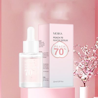 Peach 70 Niacinamide Face Serum, Peach Extract, Vitamins C &amp; E, Enhances Radiance, Hydrates Skin Eadiance, Korean Skin Care, Repairs and Soothes for Women Face