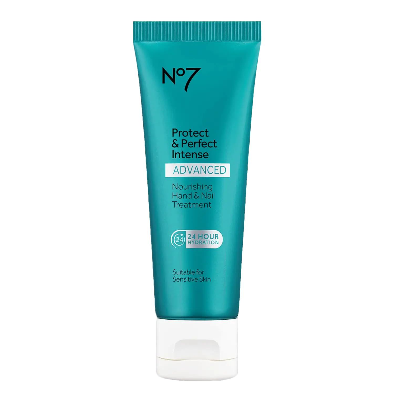 No7 Protect &amp; Perfect Intense Advanced Nourishing Hand and Nail Cream - Anti Aging Hand Cream with Vitamin B5 - Contains Matrixyl 3000+ Collagen Peptide Anti Wrinkle Technology (75 ml)