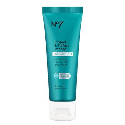 No7 Protect &amp; Perfect Intense Advanced Nourishing Hand and Nail Cream - Anti Aging Hand Cream with Vitamin B5 - Contains Matrixyl 3000+ Collagen Peptide Anti Wrinkle Technology (75 ml)