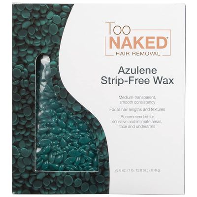 Too Naked Azulene Strip-Free Wax, Medium Transparency Wax, Unisex Salon Wax, 28.8 oz.