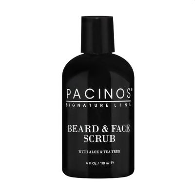 Pacinos Beard and Face Scrub Shave System - Natural Aloe Vera &amp; Tea Tree Formula Beard and Face Scrub - Deep Cleansing for Smooth Skin Exfoliating Face Scrub