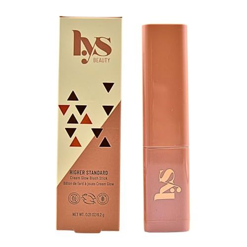 LYS Beauty Higher Standard Cream Glow Blush Stick - Curvy - Perfect Peach, 1 Count (Pack of 1), Pink