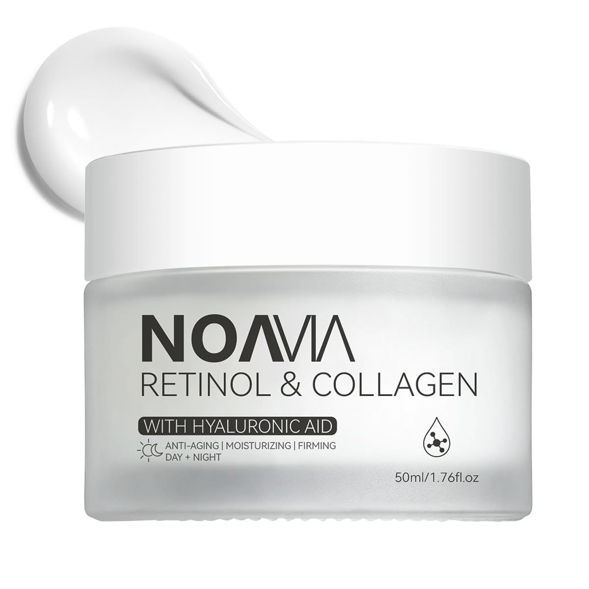 NOAVIA Retinol Moisturizer Face Cream,Day and Night Skin Care for Women and Men Anti Aging Facial Moisturizer with Simply Vital Collagen Retinol Hyaluronic Acid, Neck Firming and Tightening
