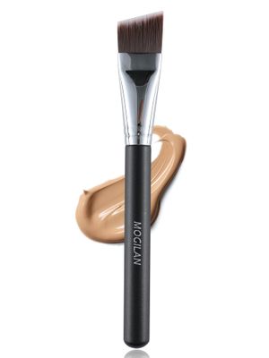 MOGILAN Flat Foundation Brush Angled Thin Makeup Brush for Liquid Cream Foundation Blending,Facial Mask,Primer and Body Painting Dense Synthetic Bristles Face Brush