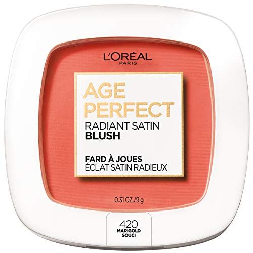 LOral Paris Age Perfect Radiant Satin Blush with Camellia Oil, Marigold
