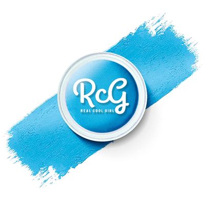 RCG Water Activate Eyeliner - Makeup Artist | Influencers Choice Matte Colorful Wet Liner - Smudge Proof Face Body Paint Skin Safe &amp; Child Friendly - 10 Grams per Container (After Storm - Light Blue)